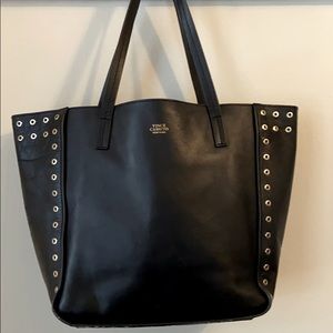 Vince Camuto leather bag with gold grommets